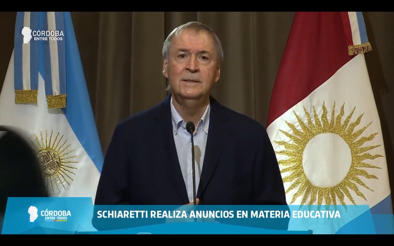 Schiaretti anunció la vuelta a las clases presenciales