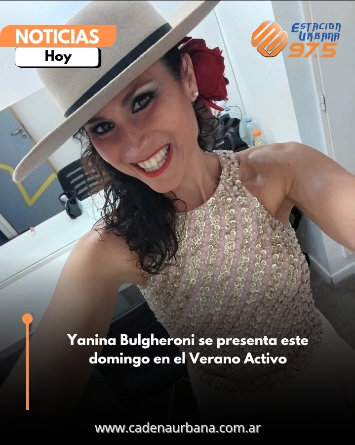 Yanina Bulgheroni se presenta este domingo en el Verano Activo