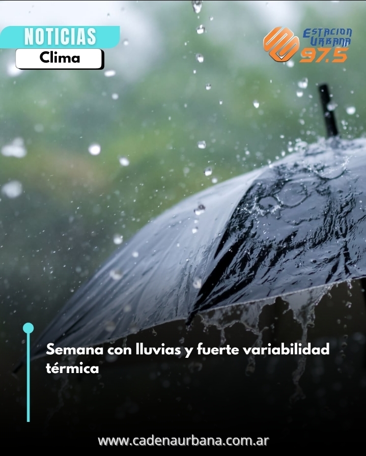Semana con lluvias y fuerte variabilidad térmica