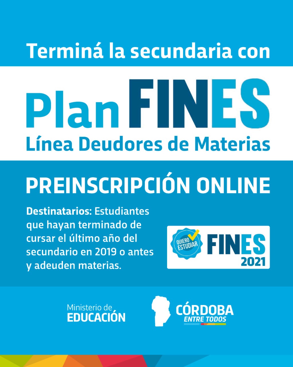 EL PLAN FINES ABRIÓ SUS PREINSCRIPCIONES 