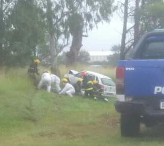 TRASLADARON A 2 PERSONAS POR EL ACCIDENTE OCURRIDO EN LA AUTOVÍA CAMINO A ALMAFUERTE 
