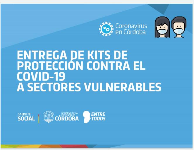 La Provincia entrega kits de protección contra el Covid-19 a beneficiarios de la Tarjeta Social.