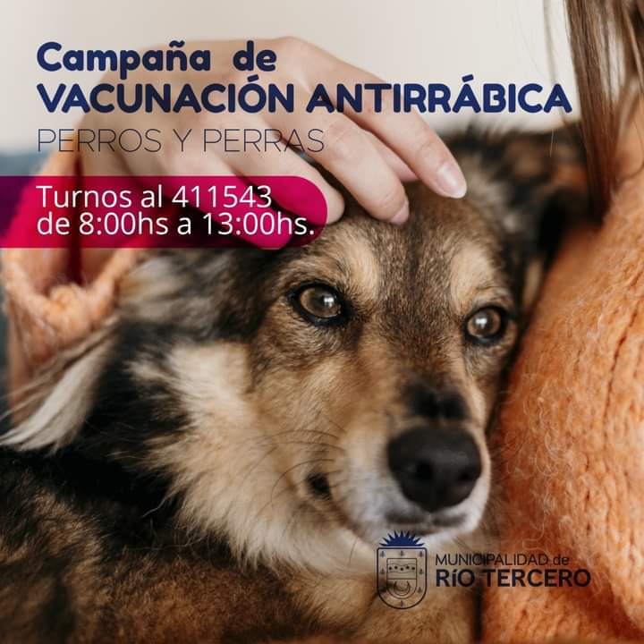 DESDE EL LUNES 10 COMIENZA LA CAMPAÑA VACUNACIÓN ANTIRRÁBICA🐾