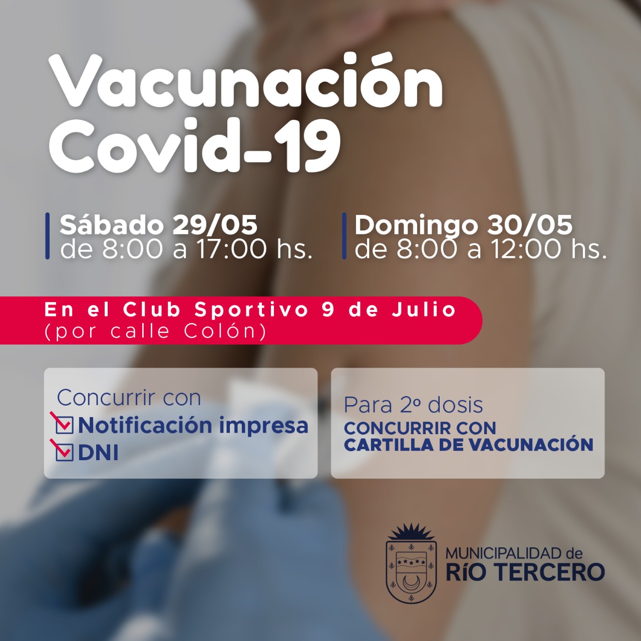 RIO TERCERO: VACUNARAN 1.500 VECINOS EN LOS PRÓXIMOS DÍAS 