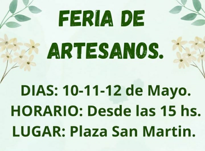 Gran Feria de Artesanos desde hoy y hasta el domingo en Plaza San Martín