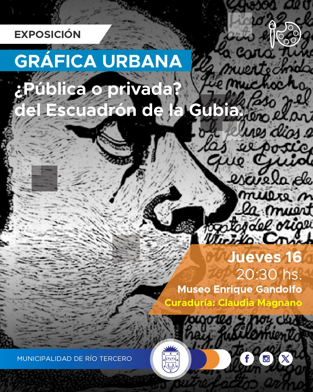 Este jueves habrá arte urbano en el Museo Enrique Gandolfo 