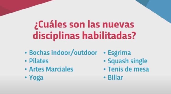 El COE habilitó nuevos deportes y actividades en las zonas blancas.