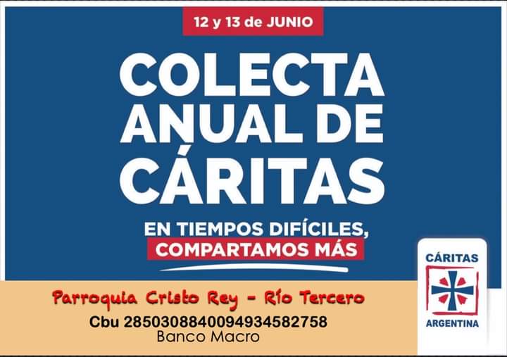 12 y 13 COLECTA ANUAL DE CARITÁS