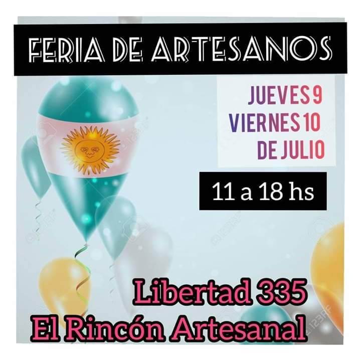 Analia Colazo (Integrante Artesanos Rio Tercero): Feria de artesanos 9 y 10 de Julio