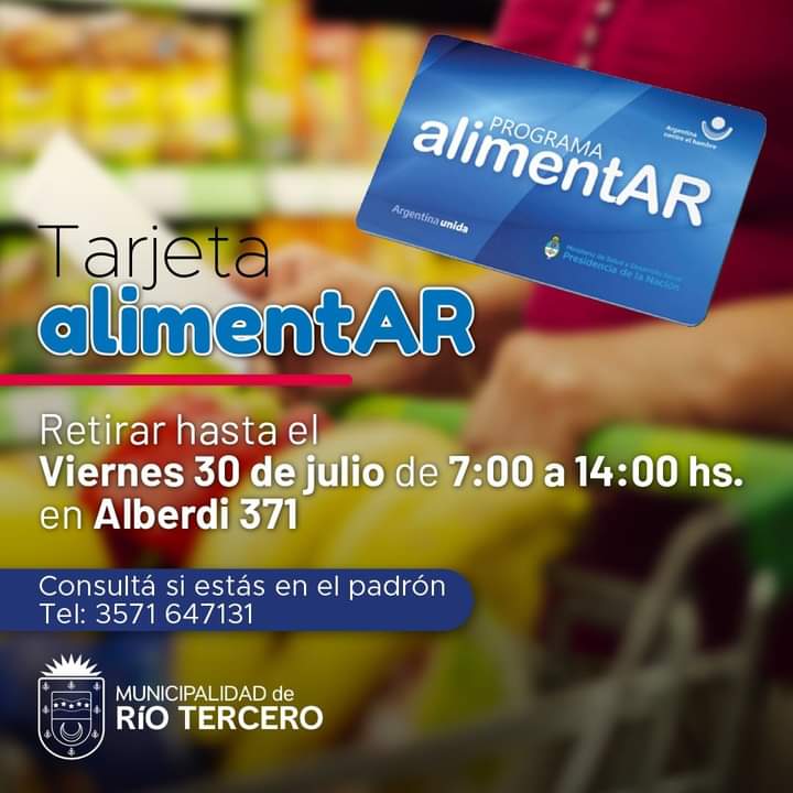 ENTREGA DE TARJETA ALIMENTAR