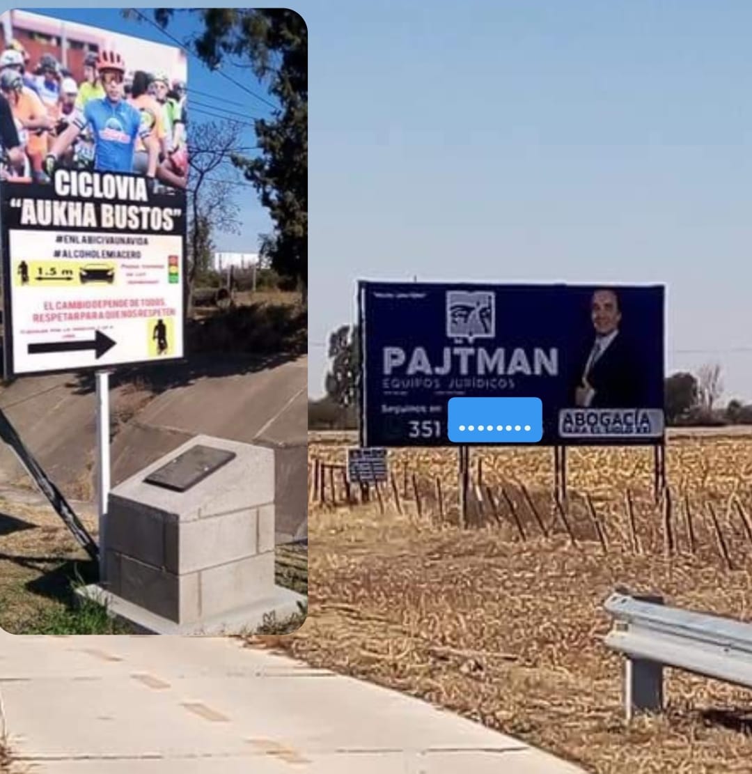 GASTÓN BUSTOS HABLÓ DEL CARTEL SOBRE LA AUTOVÍA