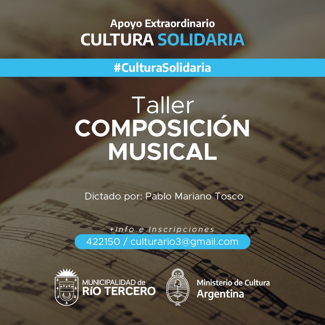 CULTURA SOLIDARIA: TALLER DE COMPOSICIÓN MUSICAL