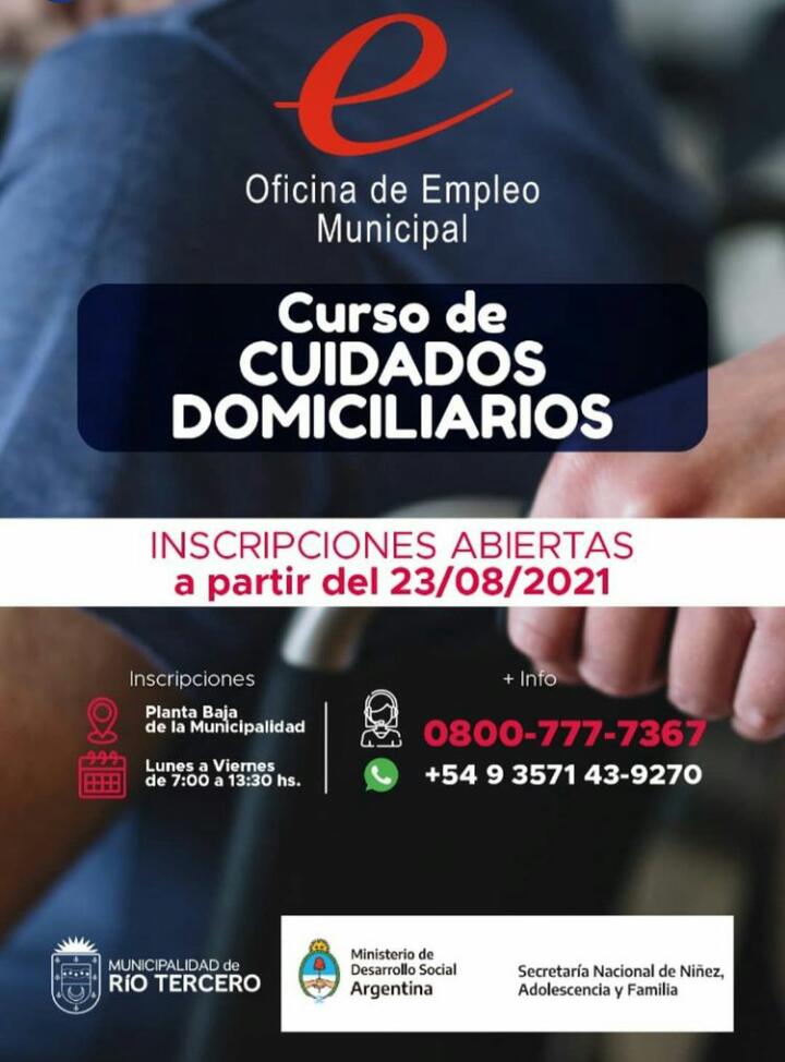 CURSO DE CUIDADOS DOMICILIARIOS EN RÍO TERCERO
