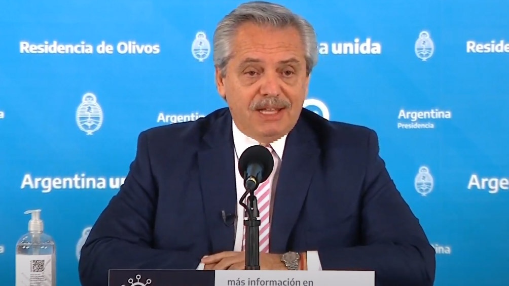  Fernández anuncia la continuidad del aislamiento social por el coronavirus.