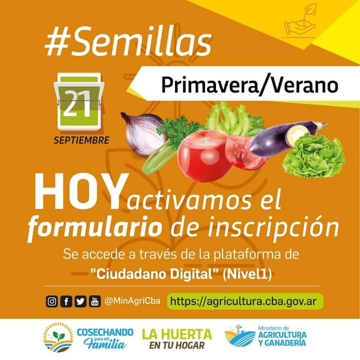 Huerta en tu Hogar: abrió la inscripción para las semillas primavera-verano