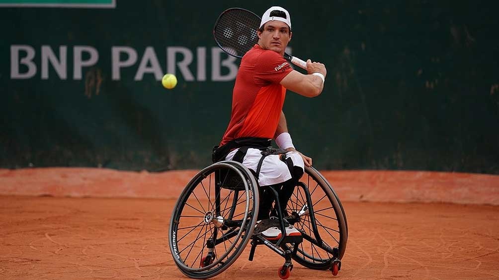 Gustavo Fernández pasó a semifinales del torneo en silla de ruedas de Roland Garros