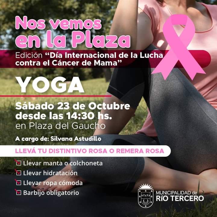 MAÑANA HABRÁ CLASE DE YOGA EN LA PLAZA DEL GAUCHO