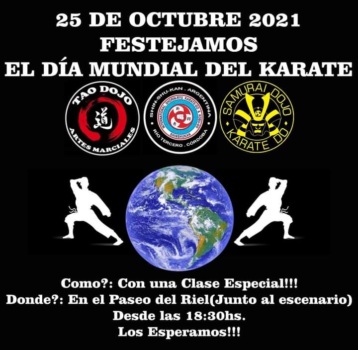 DÍA MUNDIAL DEL KARATE SE REALIZARÁ UNA CLASE ESPECIAL EN EL PASEO DEL RIEL