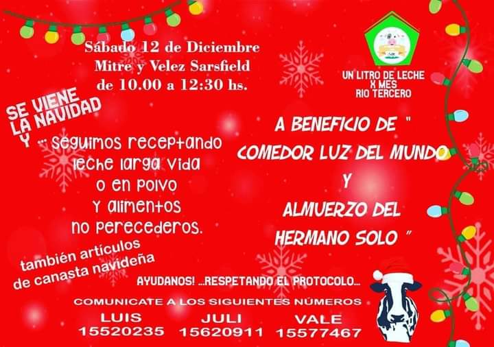 Un Litro de Leche por mes realiza este sábado la última colecta del año