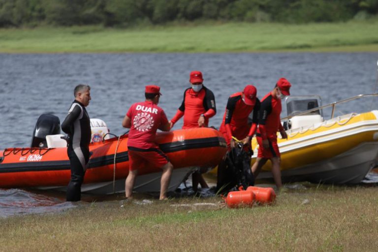 CUARTO DÍA DEL OPERATIVO DE BÚSQUEDA DE UNA PERSONA EN EL EMBALSE DE CALAMUCHITA