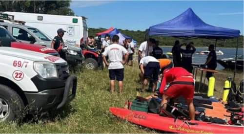 SE REINICIÓ LA BÚSQUEDA EN EL LAGO Y TRABAJAN MAS DE 60 PERSONAS