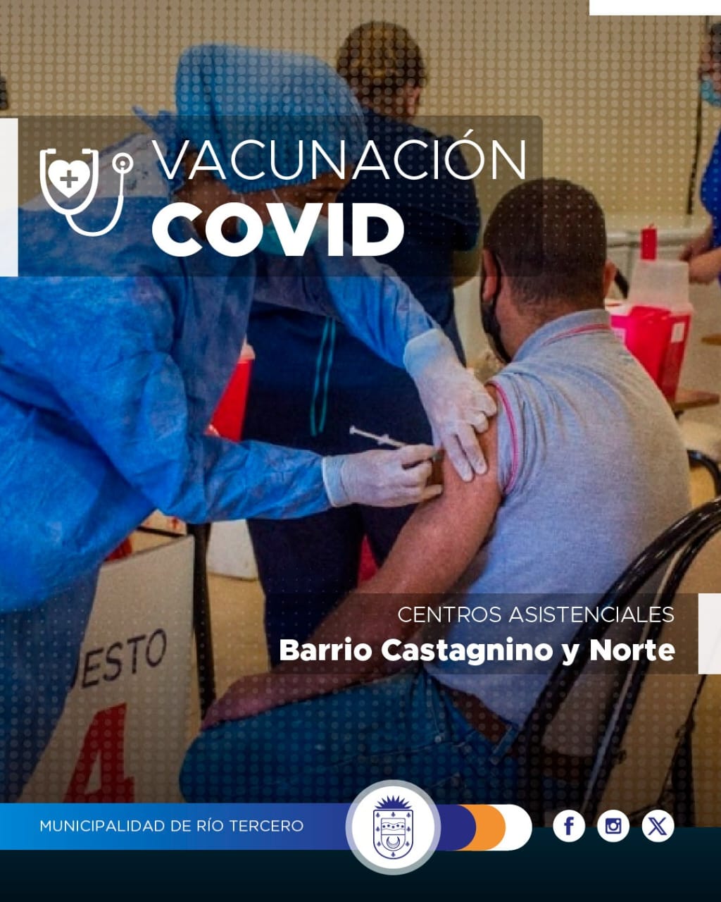 VACUNACIÓN COVID-19 SE REALIZA EN LOS CENTROS ASISTENCIALES DE BARRIO CASTAGNINO Y NORTE