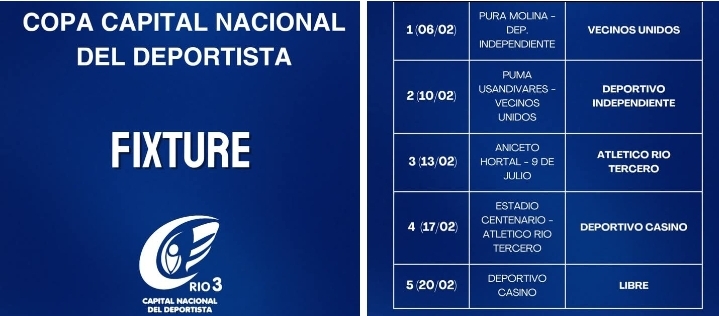 Todo listo para el inicio de la Copa Capital Nacional del Deportista el próximo 6 de febrero