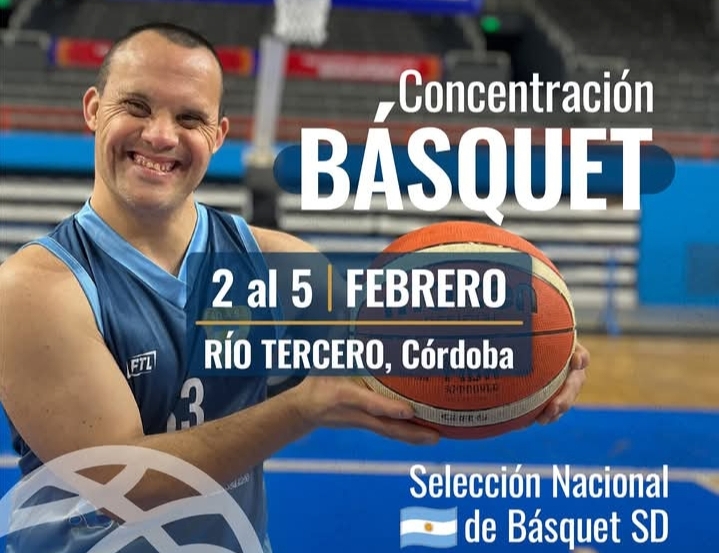 Río Tercero será sede de la concentración de la selección argentina de básquet para atletas con síndrome de Down