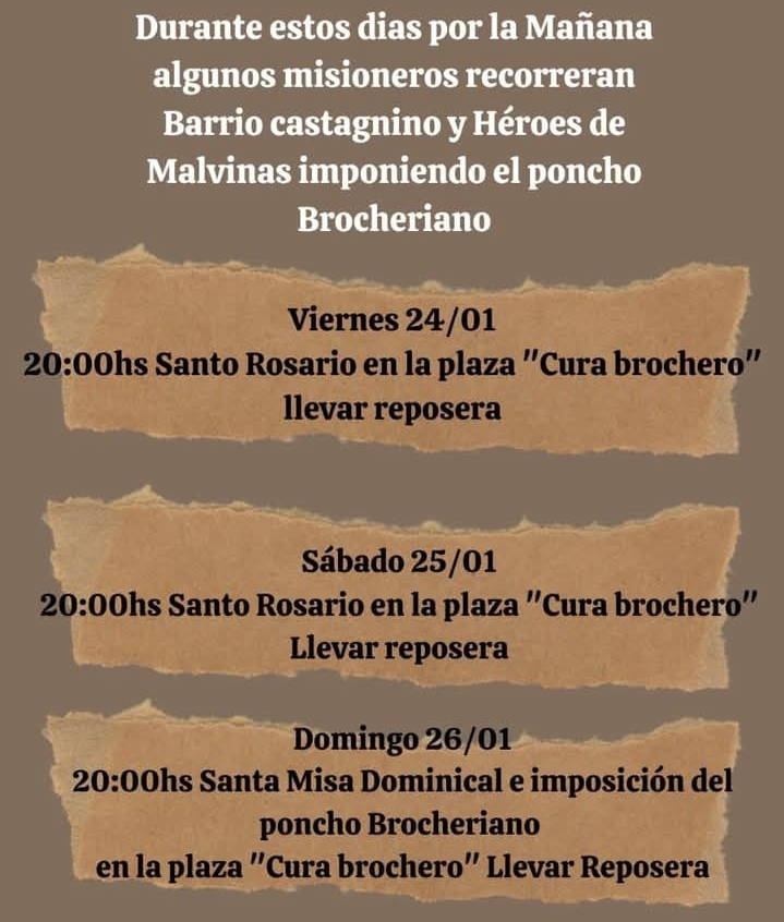 Benjamín Mena: Llevamos un mensaje de aliento y el Poncho brocheriano a quienes lo necesitan