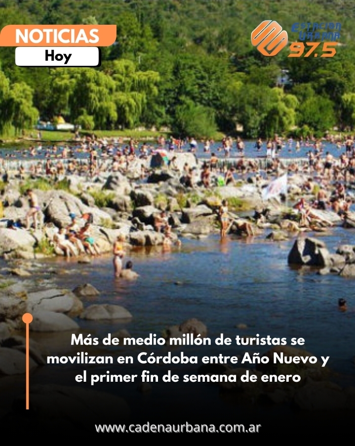 Más de medio millón de turistas se movilizan en Córdoba entre Año Nuevo y el primer fin de semana de enero