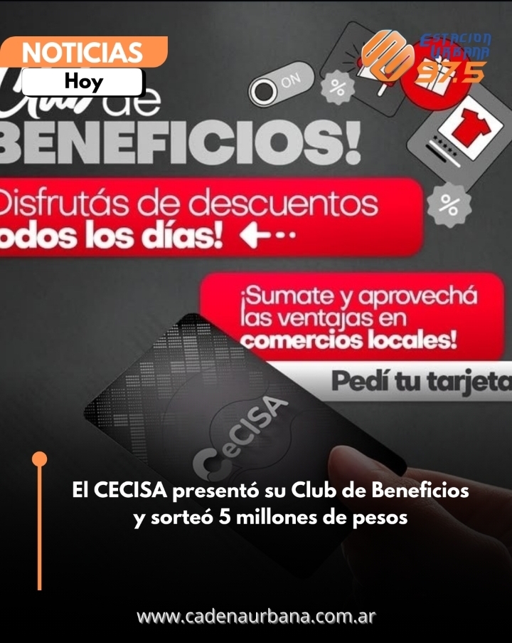 El CECISA presentó su Club de Beneficios y sorteó 5 millones de pesos