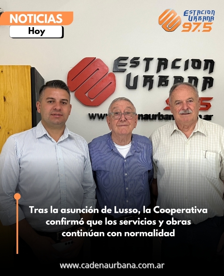 Tras la asunción de Luso, la Cooperativa confirmó que los servicios y obras continúan con normalidad