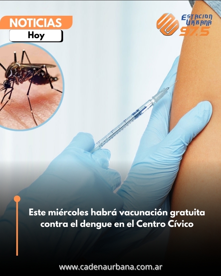 Este miércoles habrá vacunación gratuita contra el dengue en el Centro Cívico