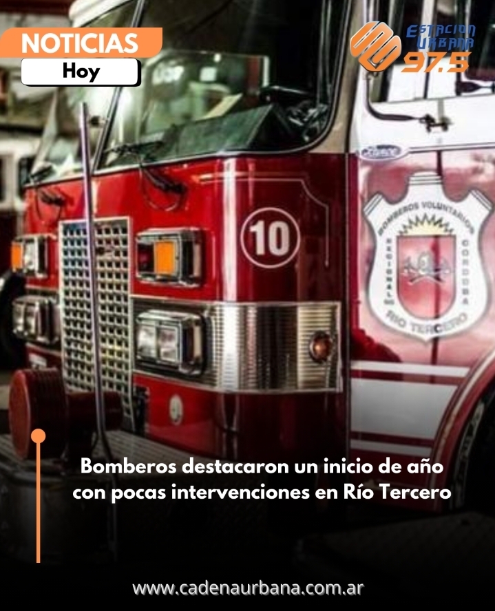 Bomberos destacaron un inicio de año con pocas intervenciones en Río Tercero