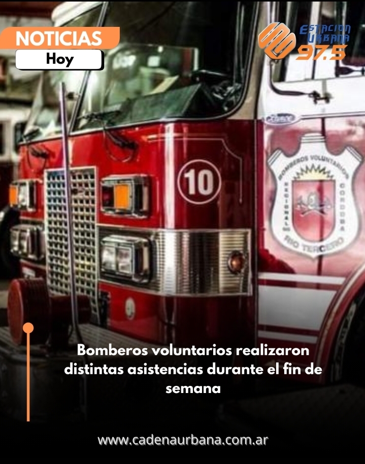 Bomberos voluntarios realizaron distintas asistencias durante el fin de semana