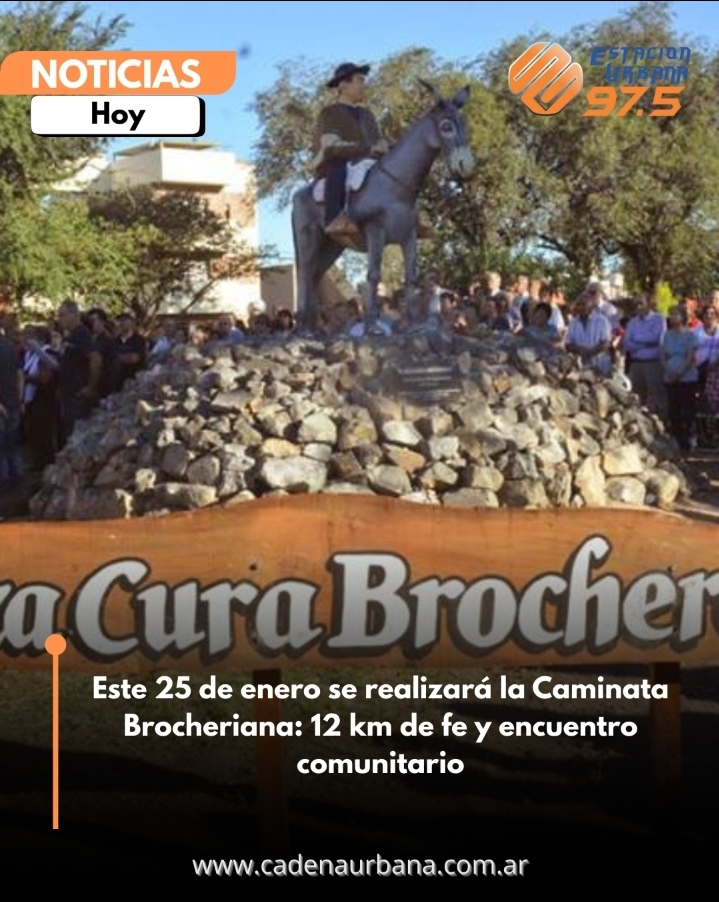 Este 25 de enero se realizará la Caminata Brocheriana: 12 km de fe y encuentro comunitario
