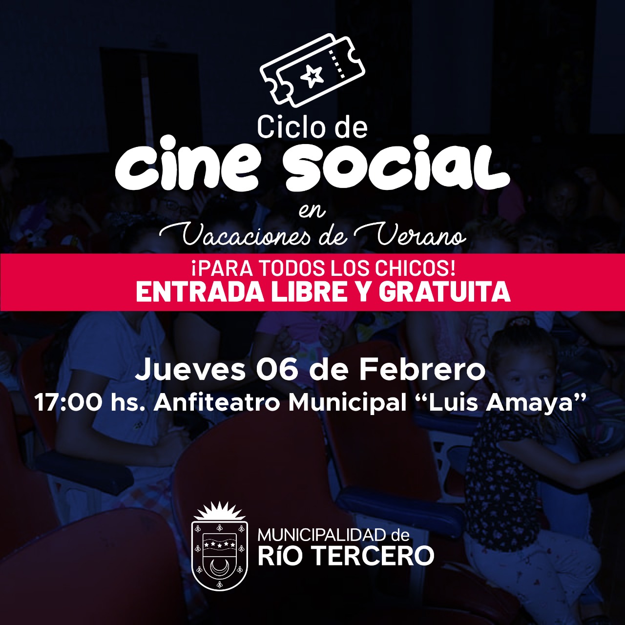 Este Jueves 6 llega el Cine Social al Anfiteatro Luis Amaya y a la Casa de la Cultura.