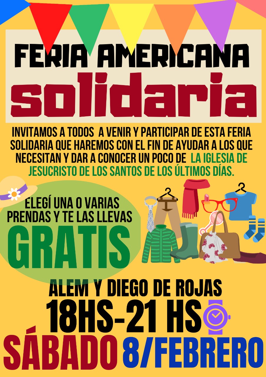 Este S&aacute;bado 8 la Iglesia S&eacute;ptimo Dia realizar&aacute; una Feria Americana Solidaria 