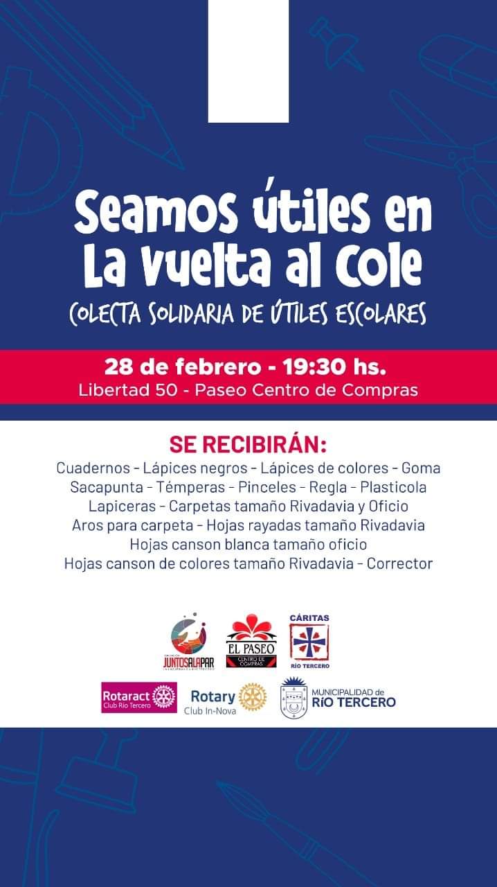Presentaci&oacute;n de Seamos &uacute;tiles en la vuelta al cole.