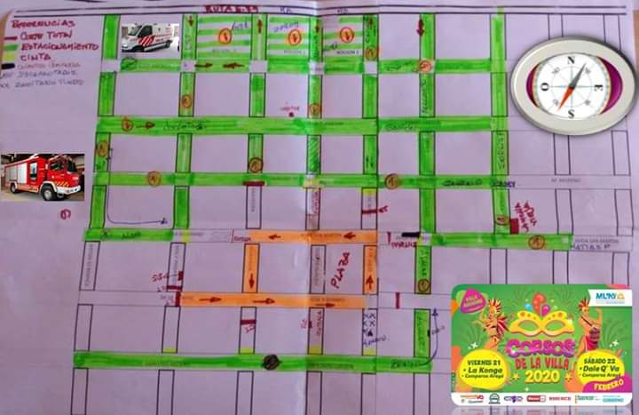 Corso de la Villa : Lugares de ingresos y estacionamientos