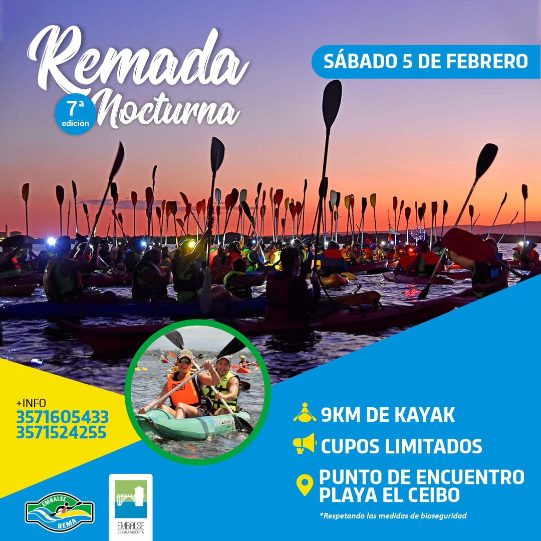 EMBALSE REALIZA ESTE SÁBADO 5 LA REMADA NOCTURNA 2022
