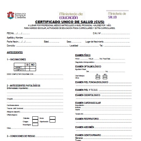 Certificado Único de Salud: hay tiempo hasta el 13 de mayo para presentarlo