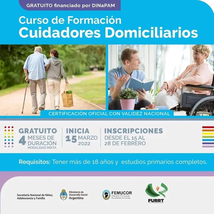 CURSO DE FORMACIÓN DE CUIDADORES DOMICILIARIOS