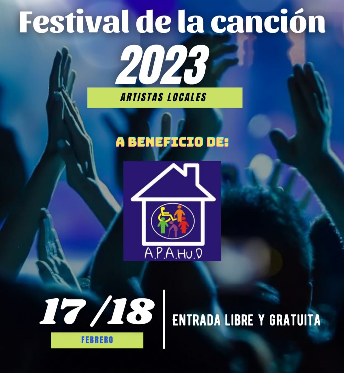 EL FESTIVAL DE LA CANCIÓN DE APAHUD SE REALIZARÁ EN EL PASEO DEL RIEL