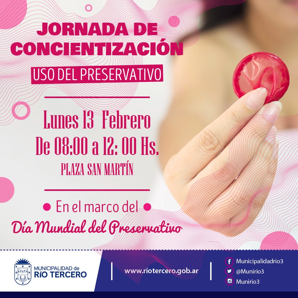 EL LUNES 13 SE REALIZARÁ UNA JORNADA DE CONCIENTIZACIÓN SOBRE EL USO DEL PRESERVATIVO