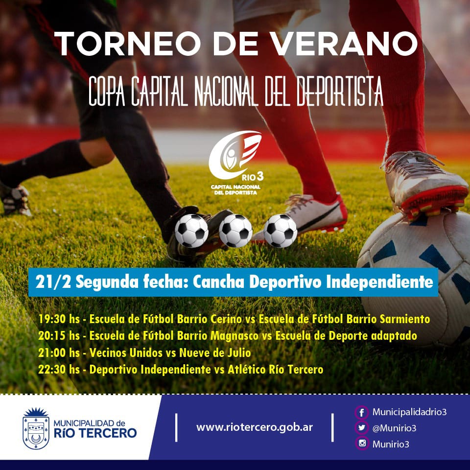 EL MARTES SE REALIZARÁ LA SEGUNDA FECHA DE LA COPA CAPITAL NACIONAL DEL DEPORTISTA