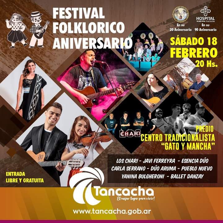 SE REALIZA MAÑANA EN TANCACHA EL FESTIVAL FOLCLÓRICO ANIVERSARIO