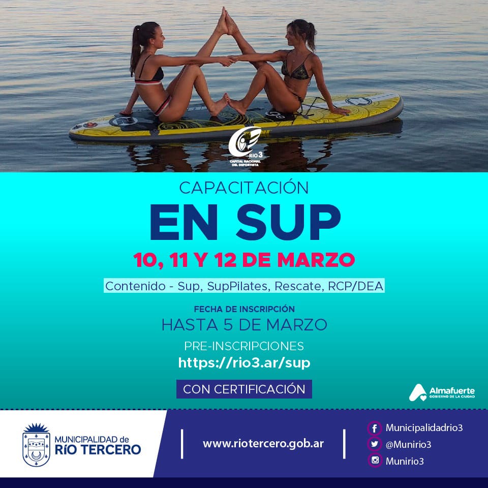 COMENZÓ LA PRE-INSCRIPCIÓN PARA LA CAPACITACIÓN EN SUP