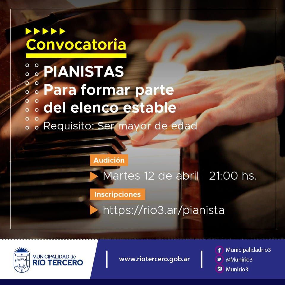 COMIENZA HOY LA CONVOCATORIA A PIANISTAS