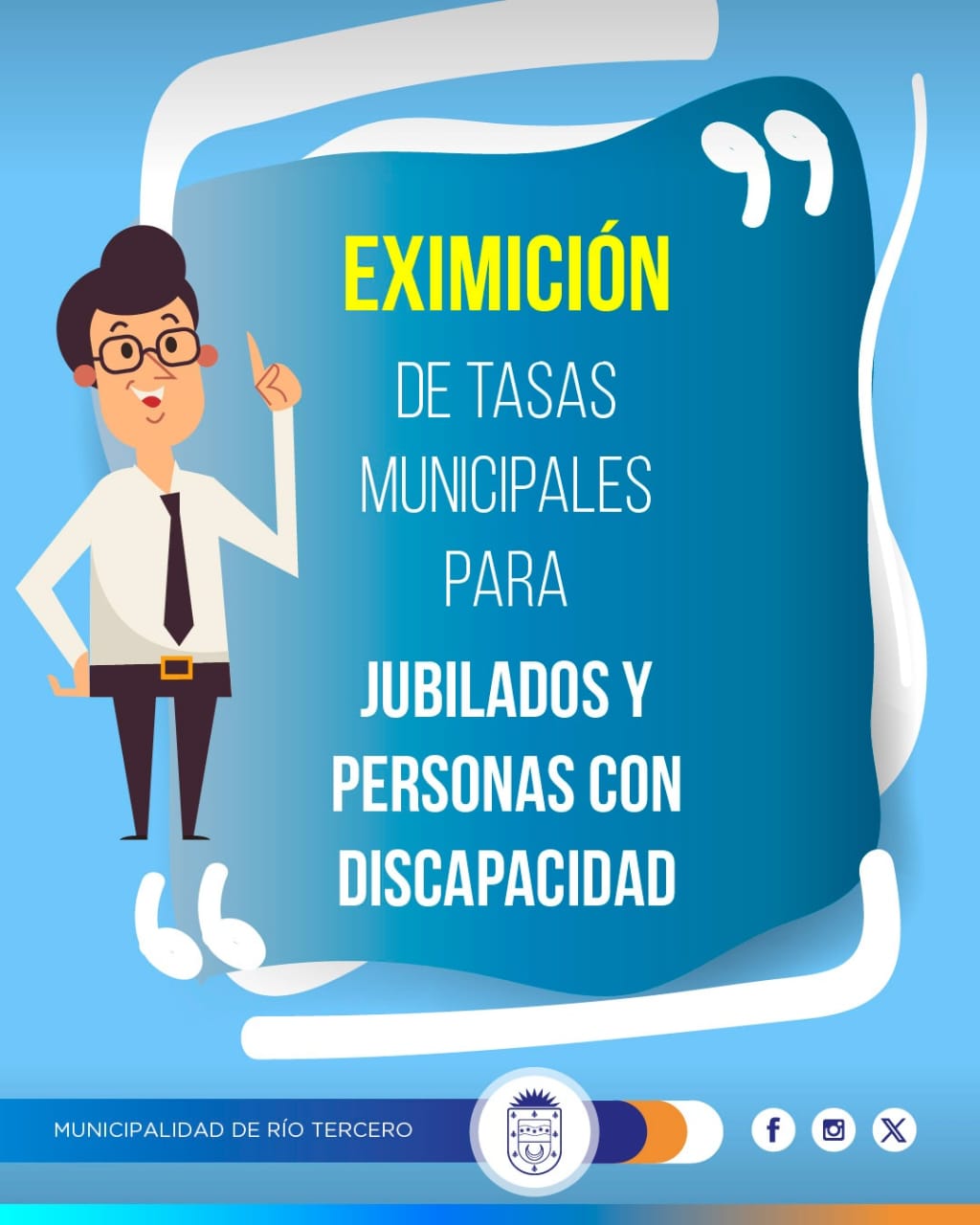 EXIMICIÓN DE TASAS MUNICIPALES A JUBILADOS Y PERSONAS CON DISCAPACIDAD